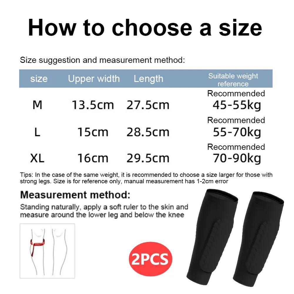 

Soccer Shin Guards Sports Shin Splints Non Slip Leg Support Sleeve with Honeycomb Pad Calf Protection Sleeve for Cycling Running L