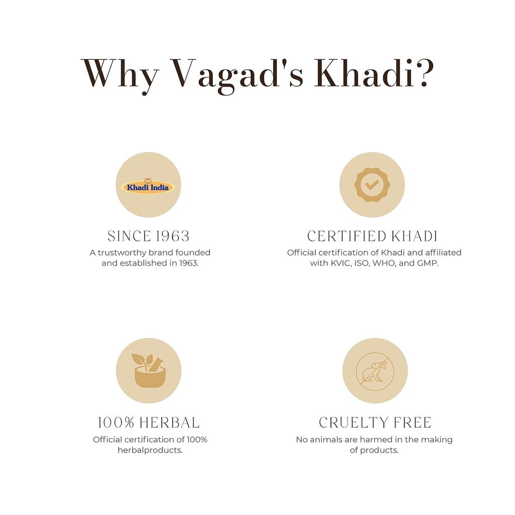 Vagad's Khadi Örtig Gramodaya Ren Naturlig Svart Henna För Hår Förpackning med 2x100g Ammoniakfri