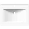 Luxury Ceramic Wash Basin Rectangular White with Faucet Hole 60 x 46 cm