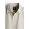 H M Twill oversHirt Regular Fit ligHt Beige