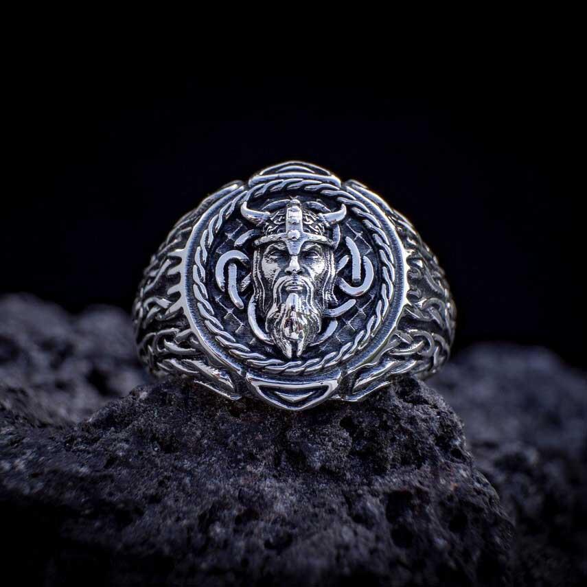 New Retro Viking Ring Nordic Celtic Viking Avatar Ring Domineering Men's Ring