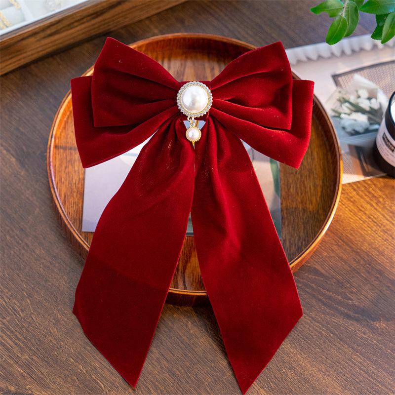 Velvet Velká mašle Vlásenka pro ženy Dívky Vintage Elegantní Vlásenky Pokrývka hlavy Pokrývka hlavy Vynikající vlasové doplňky Dárky