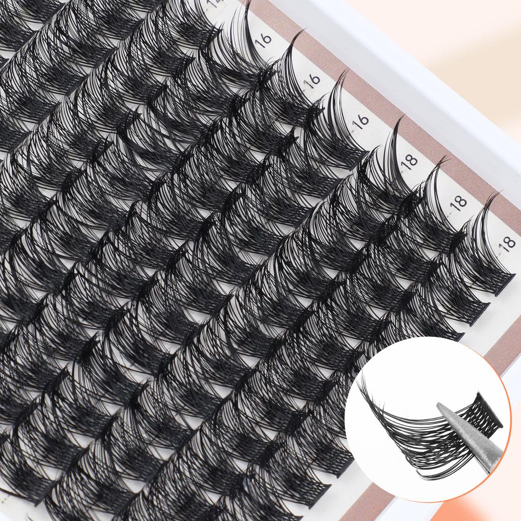 Diy Segmented Single Tuft Of False Eyelashes 8-18Mm Eyelashes Dd Curl Dense Curl