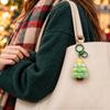 Flocked Christmas Tree Keychain with Tin Box, Christmas Tree Hanging Ornament Pendant, for Christmas Decor