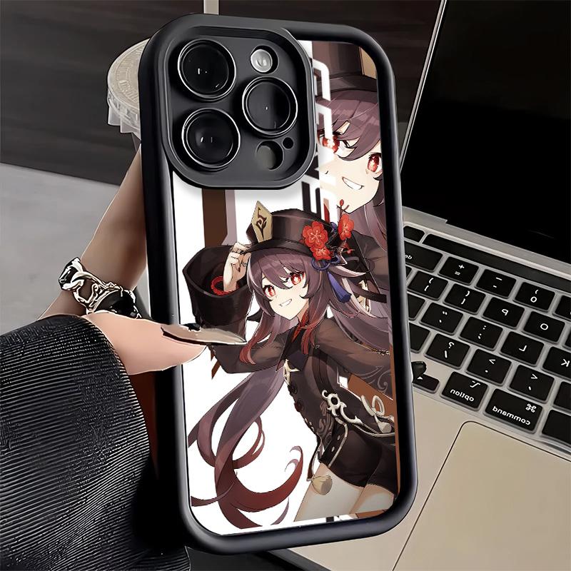 Telefoonhoesje voor iPhone 17 Air 16E 15 16 Pro Max Genshin Impact Ontwerp Cover 14 Plus 13 12 Mini Zachte Siliconen Schelp Fundas
