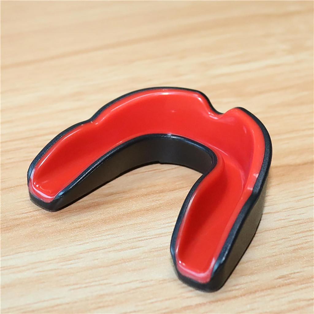 Set of 3 Sports Mouthguards with for Ages 12 and Shock Minimizes Perfect for Martial and Strength Red Case, Red/Black/Blue/White, Up, Absorption,