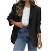 Ladies' Casual And Fashionable V-neck Button Up Long Sleeved Solid Color Jacket