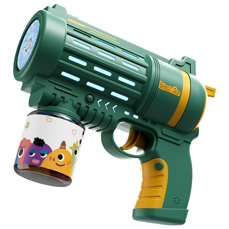 

Детский ручной автоматический мультяшный пистолет для выдувания пузырей со светом