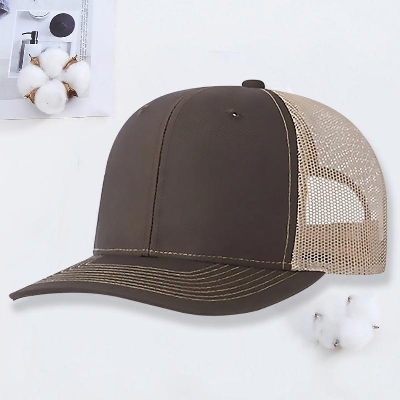 Micro-curved mesh hat Richardson 112 truck driver hat outdoor sun protection shade color matching baseball hat