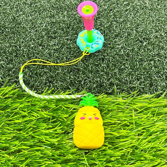 Plastic Anti Lost Golf Tee Hanger Donut Design Golf Tee Ring Strap Fruit Design Tee Loss Prevention Golf Accessory