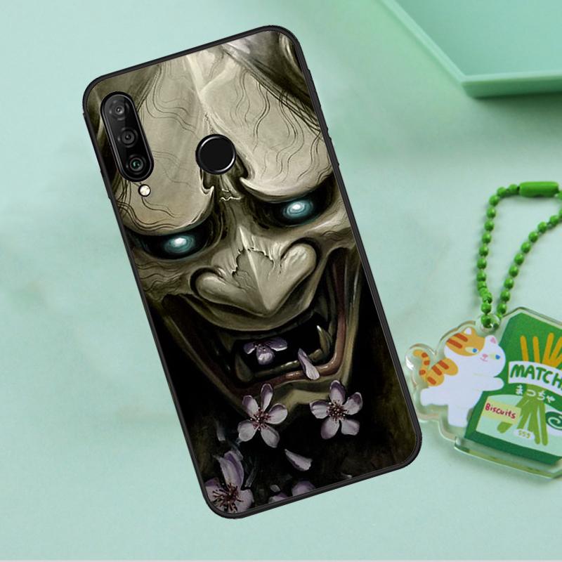 Oni Hannya Mask For Huawei Nova 12i 12s 7i 8i 11i 9 10 SE Y90 Y60 Y70 Y72 Y61 Y91 P30 P40 Lite P60 Pro Case