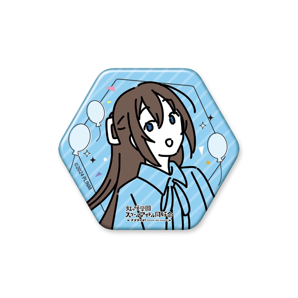 KADOKAWA Love Walk with the Hexagonal Can Shizuku W58 x Iron Live! Series Season. Badge, Sakurazaka, Approx. H65mm,