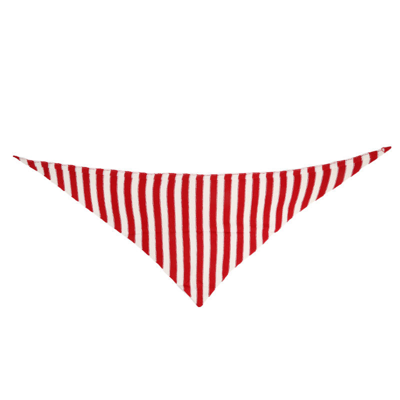 Écharpe Triangle Tricotée Tendance Châle Sangle pour Femmes Écharpe de Tête Rayée Accessoires Streetwear Esthétiques