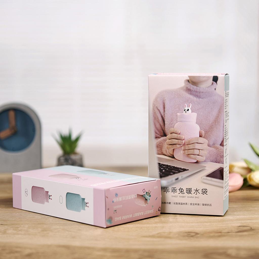 Hot Water Bag Silicone Safe Cute Design Microwave Hting Portable Hot Water Bottle