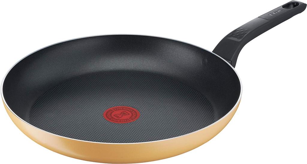 T-fal Marigold Yellow Frying Pan, 29cm, for Gas Stoves Only, Free of Harmful Substances Like PFOA, and Long-lasting Non-stick Properties, Model B56107