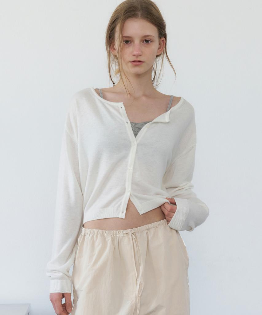 LETTERA Silk Blend Round Cardigan