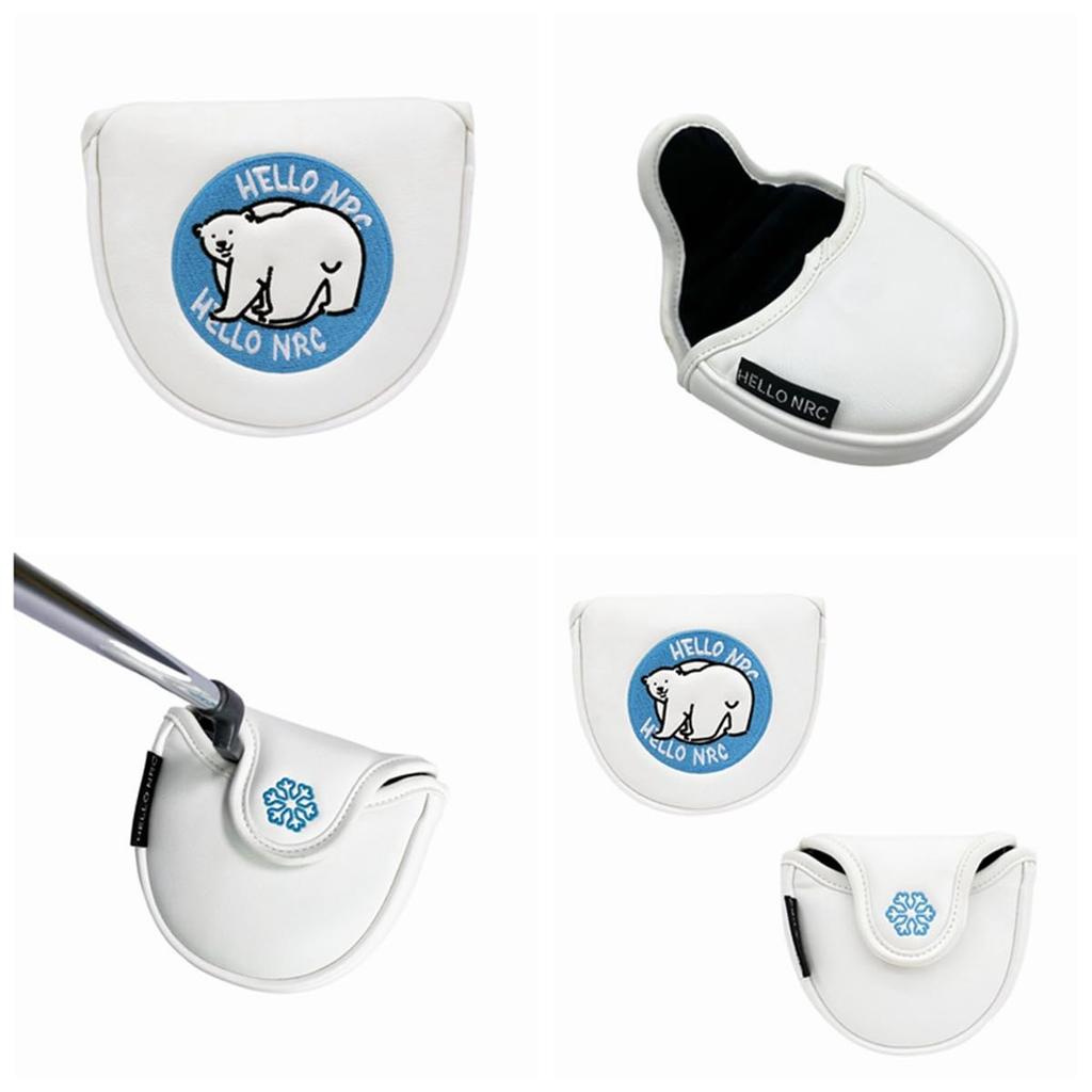 Shirokuma Golf Putter Cover for Drivers and with Magnetic Design Headcover, (440cc, 460cc), Woods, Utilities, UTs, Pin-Type (for Mallets)