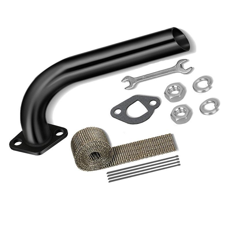 Long Lasting Exhaust Pipe Header Kit High Strength for 196 212 224cc GX160 GX200 Mini Bike Go Kart
