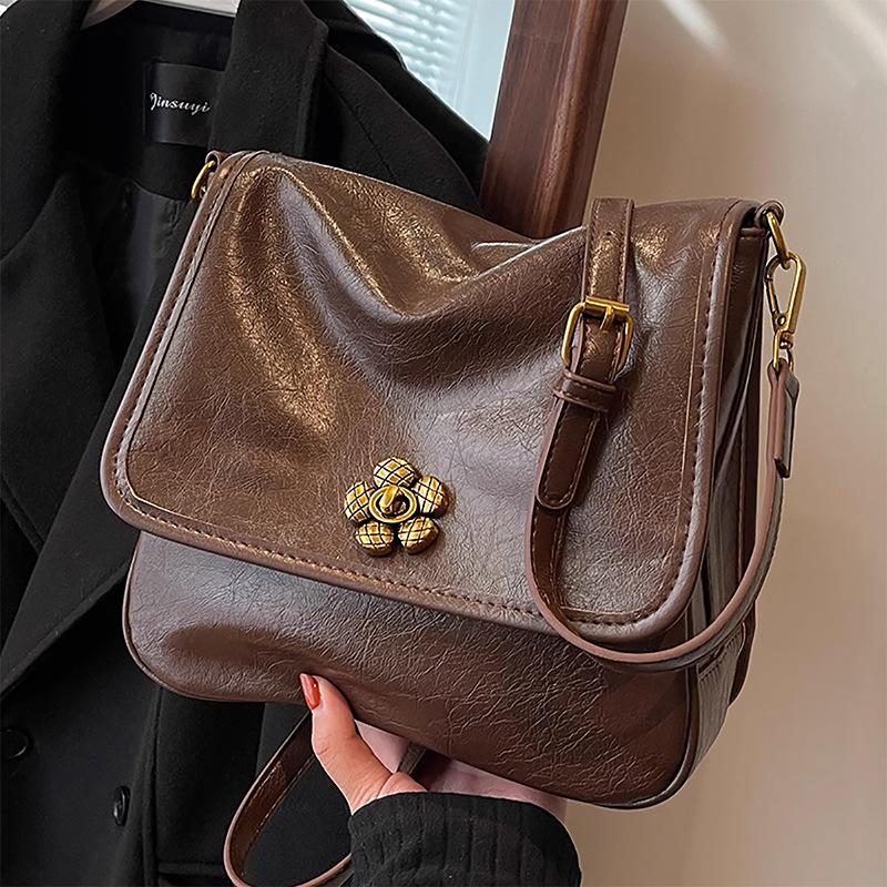 Bag Women'S Crossbody Bag Underarm Women'S Bag Retro Premium One Shoulder Messenger Bag Luggage