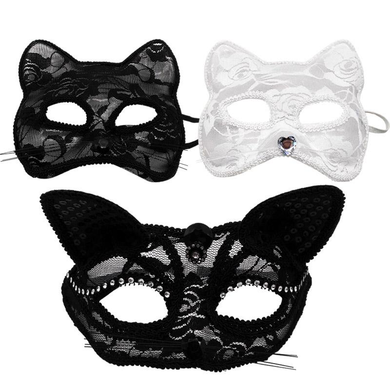Party Masquerade Mask Half Face Lace Sexy Eye Mask Fox Mask Animal For Costume Girl  Halloween