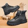 High Top Casual Walking Shoes for Men Outdoor Anti-Slip Ankle Boots Thick Sole Men Motocross Boots New Fashion Male Basic Boots