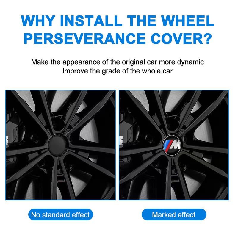 4PCS 60mm M LOGO Emblem Car Rim Cover Decal Tire Wheel Center Hub Cap Cover Auto Accessories for BMW X1 X3 X4 X5 E46 E90 F20 E60 E39 F10 M2 M3 M5