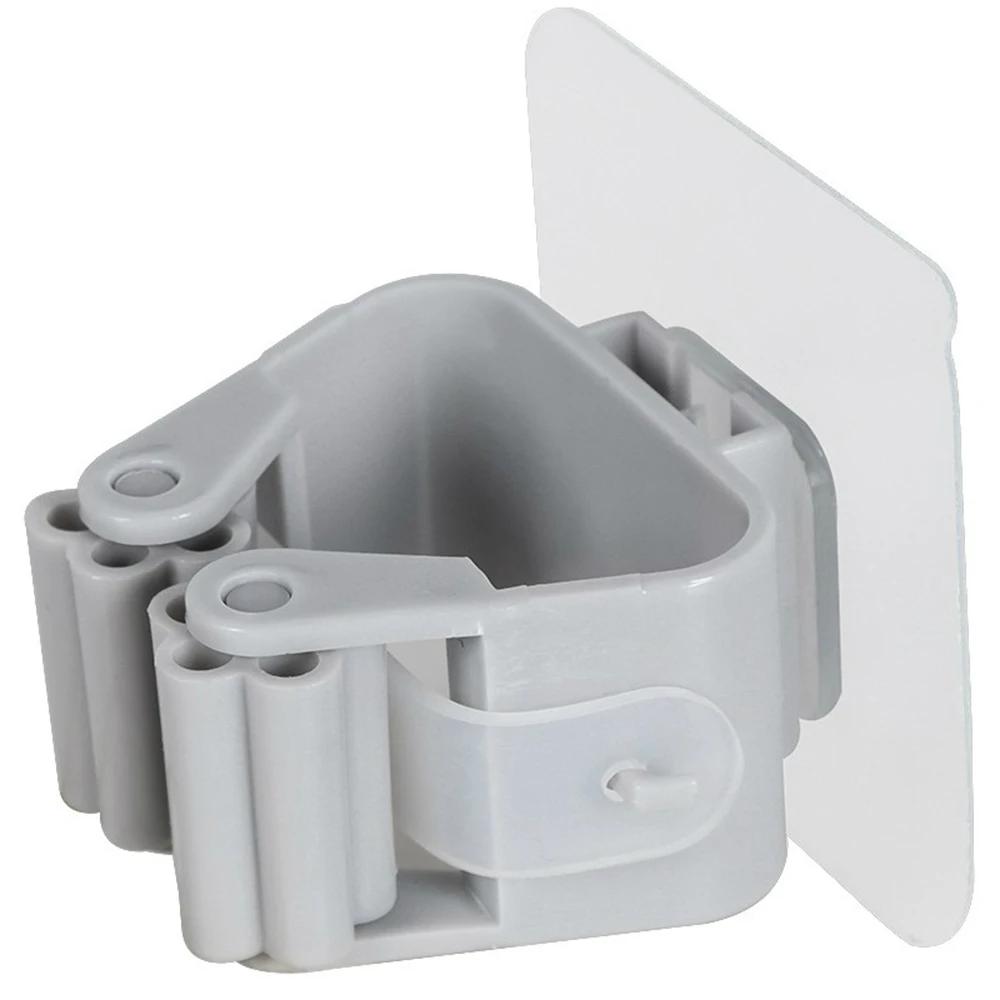 2pcs Home Storage Rack Wall Mounted Bathroom Mop Hook Umbrella Stand Broom Storage Rack Waterproof Brush Broom Hanger