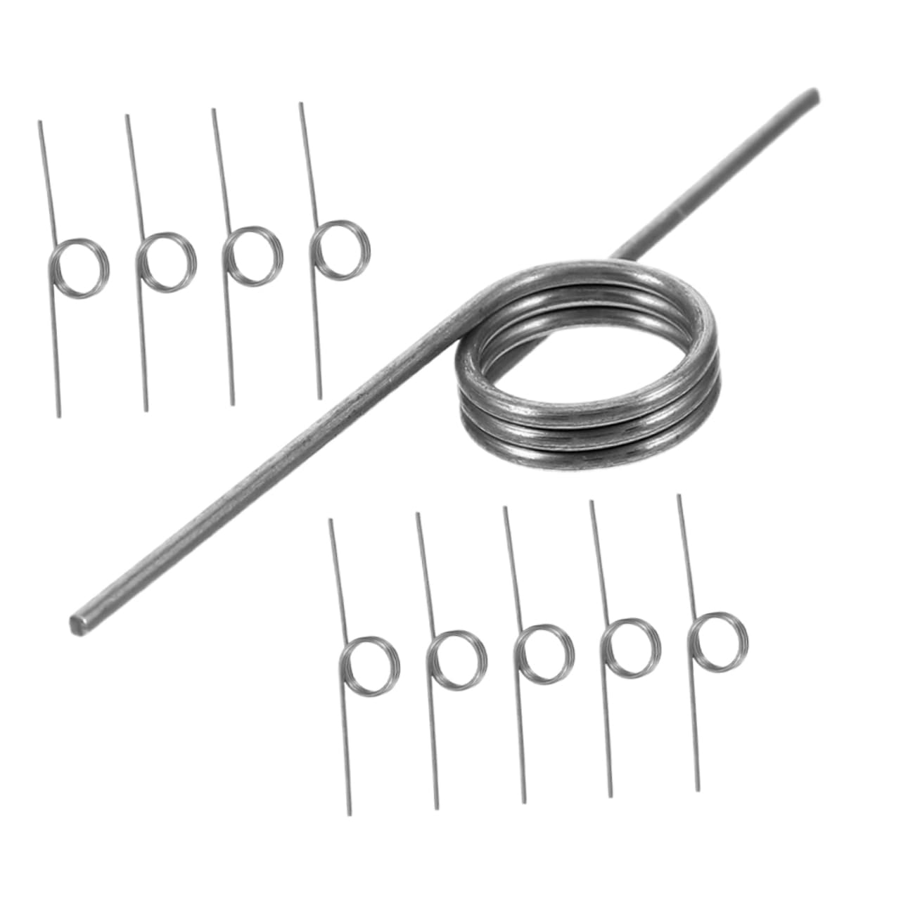 

COHEALI 10 Pcs Trash Springs Metal Torsion Springs Replace Wire Torsion Springs Torsion 5.00X1.00X1.00CM срібний