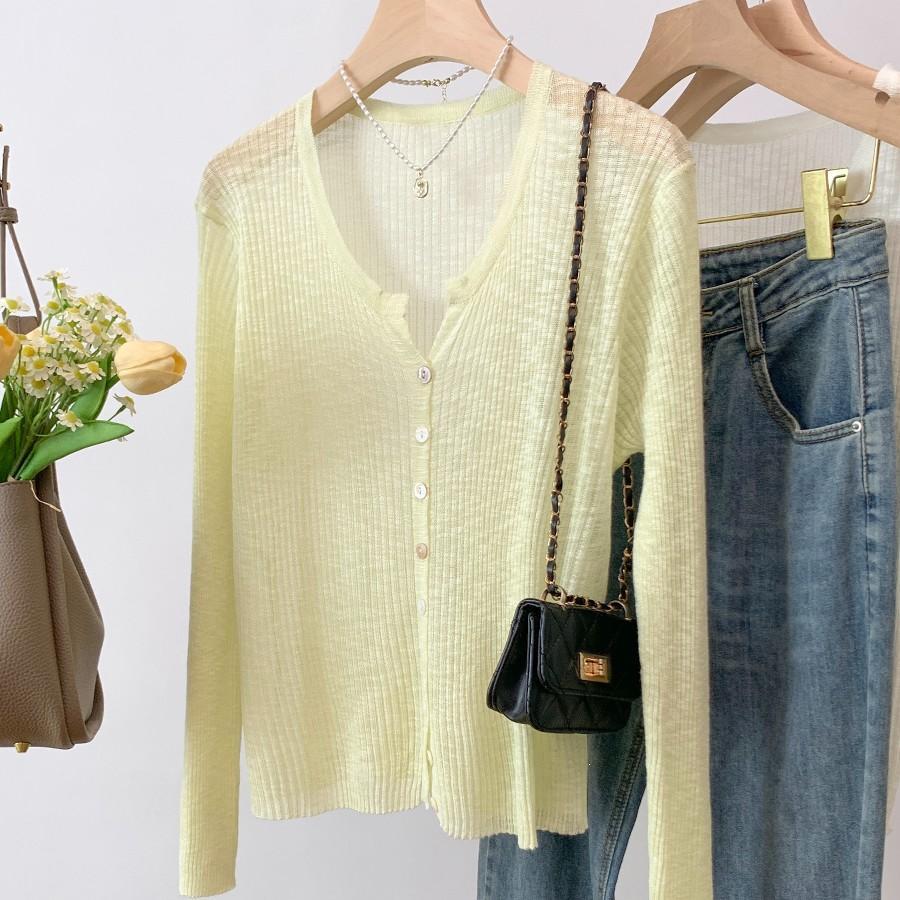 Bamboo Linen Sun Protection Cardigan - 2026 Summer Lightweight Knit for Women