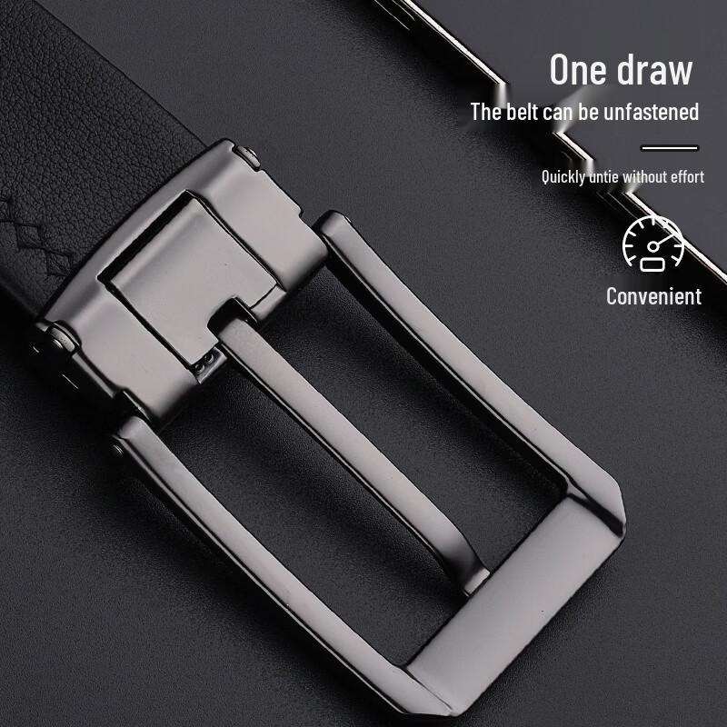 Pierre Cardin Men's Top-Grain Leather Business Pin Buckle Belt