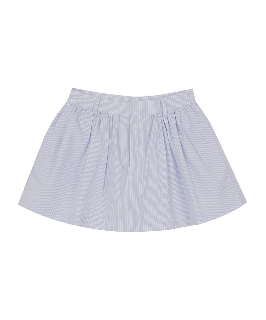 Hardcore Happiness Striped Button Mini Skirt_Blue