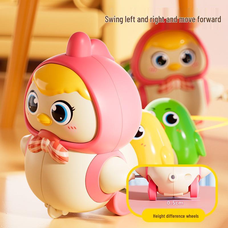 Douyin Trending Wind-up Wiggling Magnetic Chick Toy - Early Education Crawling Companion