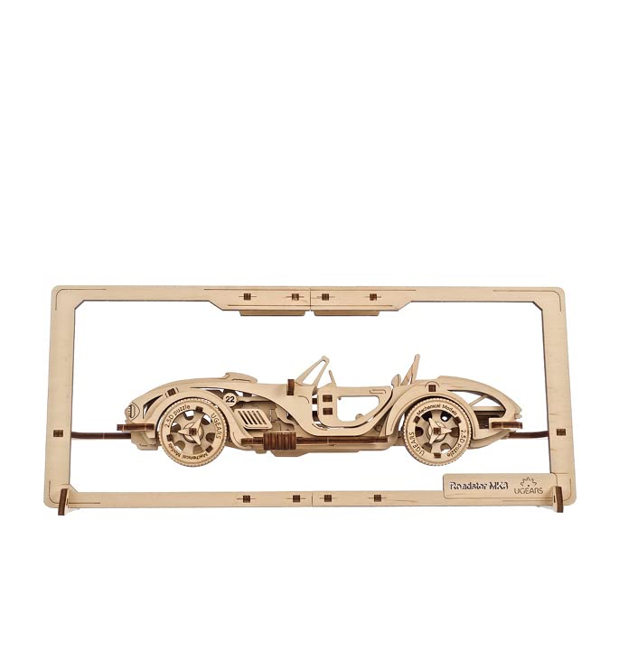 Ugears Roadster MK3 Puzzle 70195 Roadster MK3 Puzzle Wooden Block DIY Puzzle Assembly Imagination Creativity Toy Educational Wooden Puzzle 3D Craft