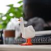 Kreative Mittelfinger-Enten-Dekoration - Neuartige Harzstatue, Trendiges Internet-Bastelornament, Schrullige Schreibtischfigur für Zuhause