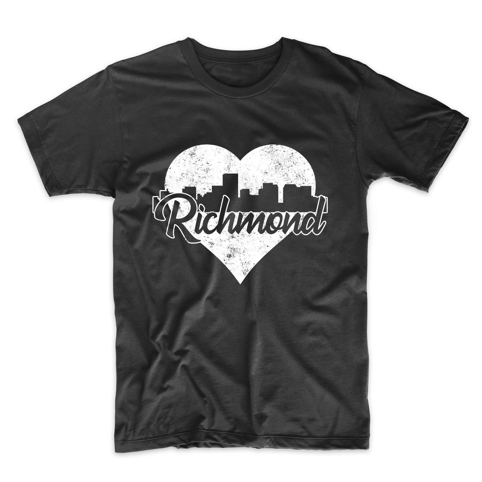 Men s Richmond Shirt - Retro Richmond Virginia Skyline Heart Distressed T-Shirt 4XL