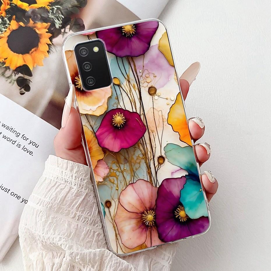 Cute Painting Phone Case For Samsung Galaxy A03s Soft Silicone TPU Back Covers For Samsung A03S SM-A037F A037G Cases Bumpers