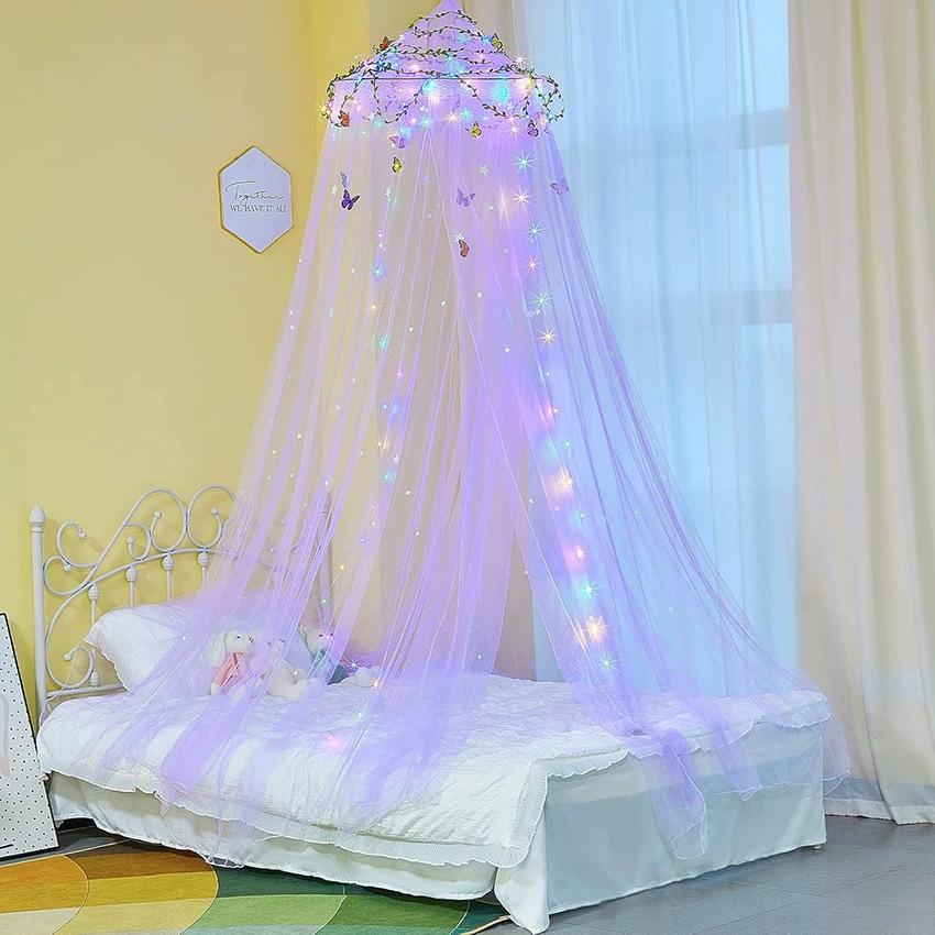 

Princess Wind Free Installation Dome Folding Mosquito Net Bed Ceiling Curtain Yarn 60*250*1250cm