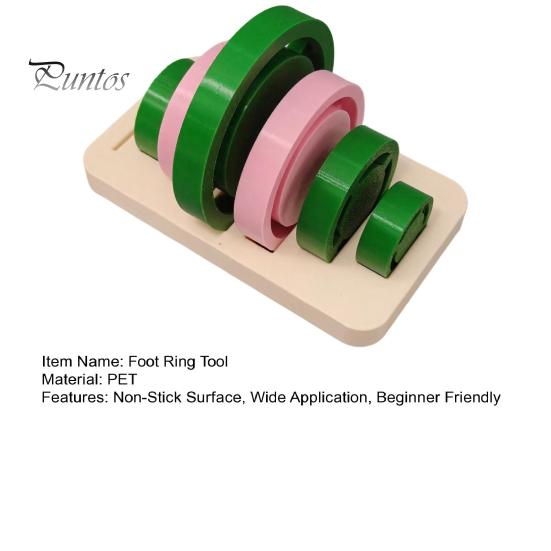 Reusable Plastic Pottery Molds Foot Ring Tools Set, 6 Sizes Clay Base Aligner Templates, Handmade Set Shaping for Ceramic Mugs Bowls Vases,