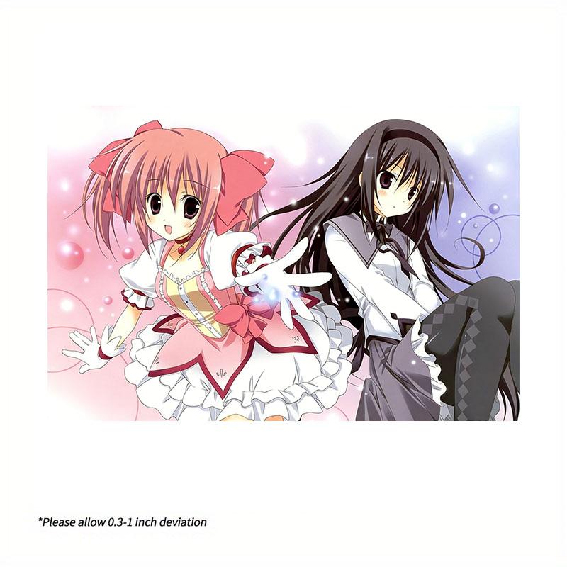 

Madoka Anime Tapestry Madoka Homura Print Polyester Wall Hanging Otaku Kawaii Decor for Bedroom Dorm Room 74x94cm(29x37in)
