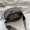 New Fashion Rhinestone Waist Belt Bag Lady Shiny Shoulder Crossbody Bags PU Leather Chest Pack for Women Handbags Xmas Gifts