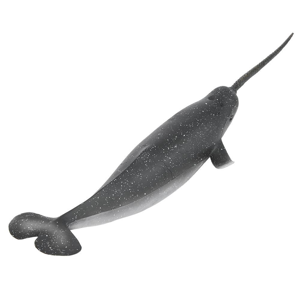 Solid Plastic Narwhal Figurine Ocean Animal Model Kid Children Educational Toys