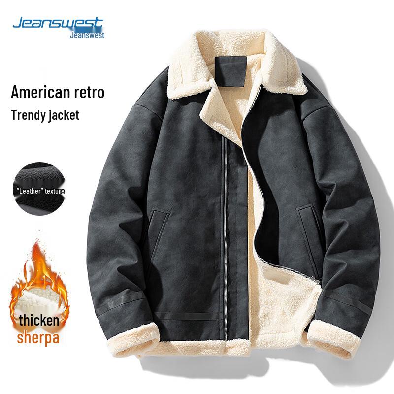 Jeanswest Men s Fleece Lined Lapel Jacket XL