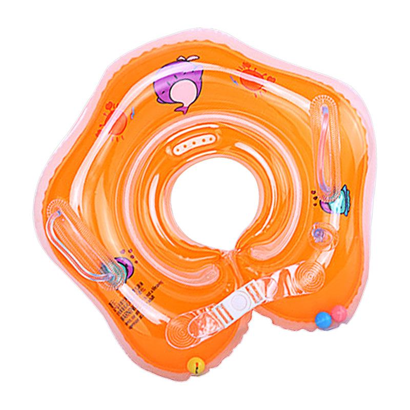 Adjustable Inflatable Baby Neck Swim Ring for Newborns with Double Airbag