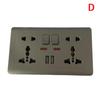 Eu Standard Usb Socket Gray Embedded Panel Wall Power Socket