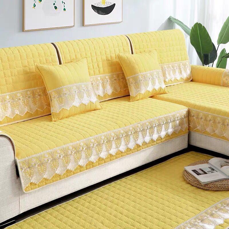 Autumn Winter Plush Sofa Covers Soft Peony Couch Cover Sofa Towel Sofa Cushion Continental Solid Color Sofa Towel Seat Cover