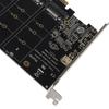 4 Port M.2 PCIE Adapter Card Plug and Play SSD Converter Card PCIE Expansion Card  Gaming PC