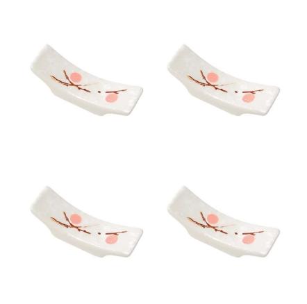 1/4/10Pc Japanese Plum Blossom Ceramic Chopstick Holder Creative Kitchen Supplies Household Chopstick Holder Care Gadget