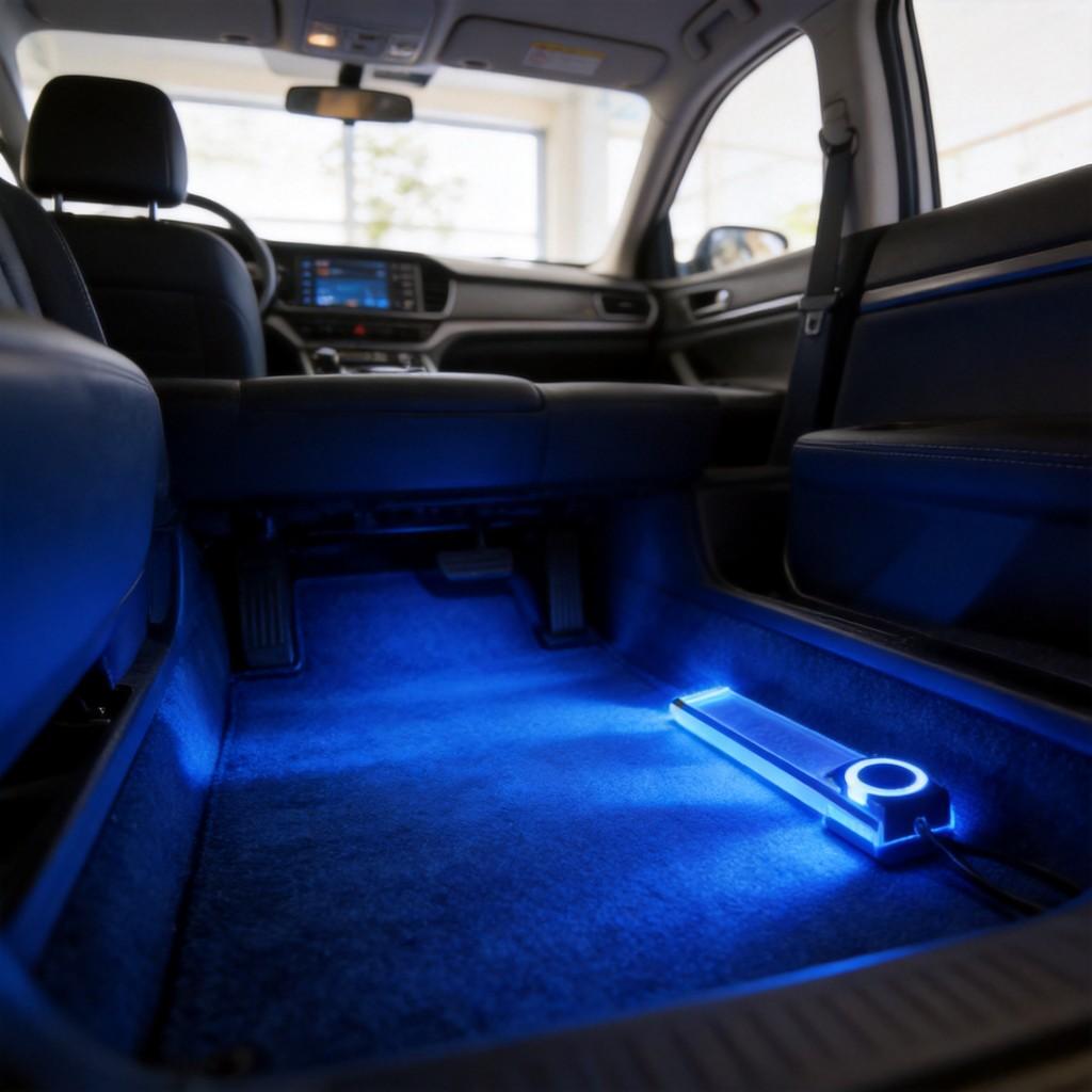 Automotive Interior Led Atmosphere Light Kit With Blue Glow For All Vehicles