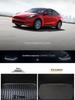 Tesla Model Y Wildleder Kofferraummatten - Originalstil, Doppelschicht für vorderen und hinteren Kofferraum