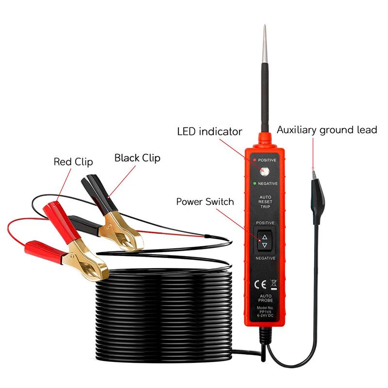 Best Price EM285 Automotive Electric Circuit Tester Car Electrical System Tester 6-24V DC Multi-function Drive Test Pen